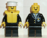 LEGO cop021 Police - Suit with Sheriff Star, Black Legs, White Hat, Life Jacket